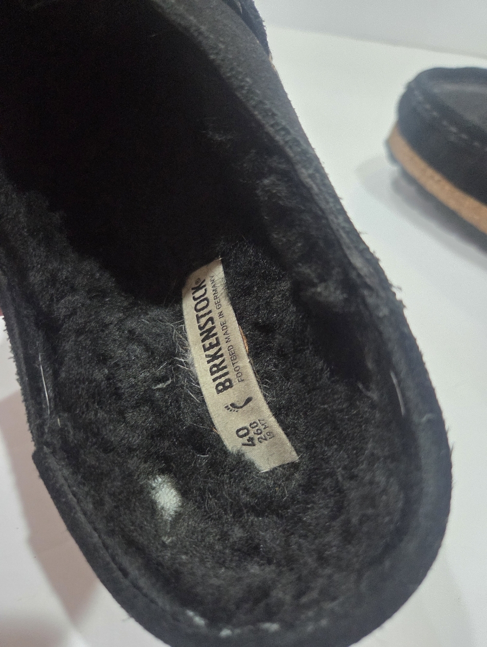 Birkenstock Black Suede Slip-On Clog with Buckle Sz.40 /9 - Picture 4 of 9